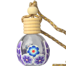 Sticlă decorativă pentru aromaterapie model rotund - Mov